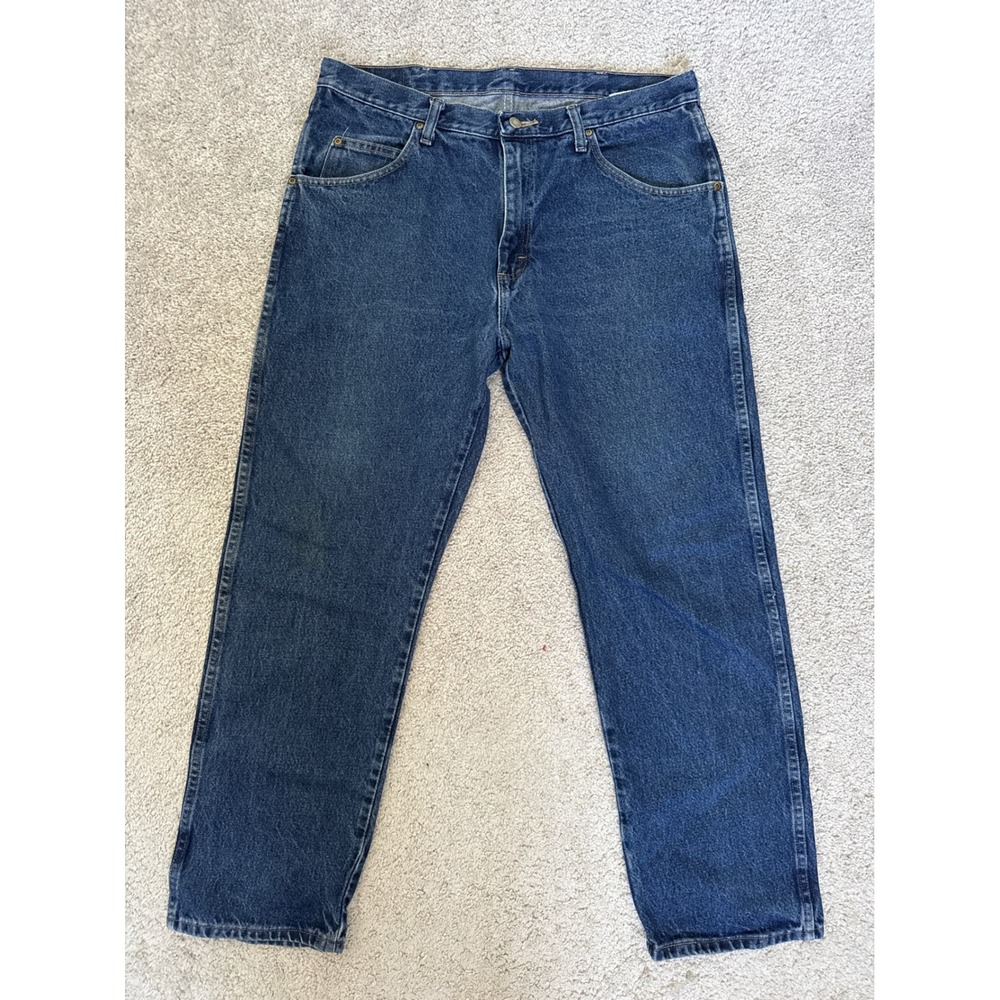 Wrangler Hero Regular Fit Jeans Mens 36x30 Medium Wash Blue Denim 965T1MR